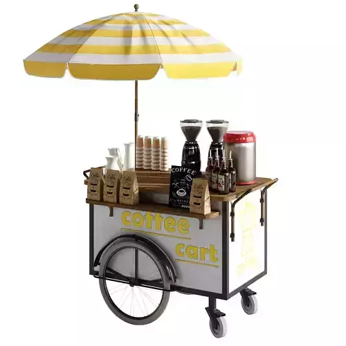 Coffee cart yellow