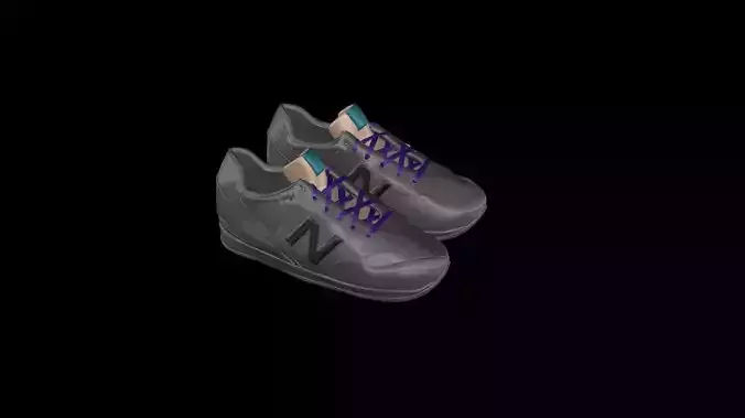 3d modelling new balance shoes Low-poly 3D model