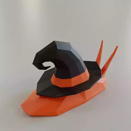 Halloween  Witch Snail Papercraft 3D model
