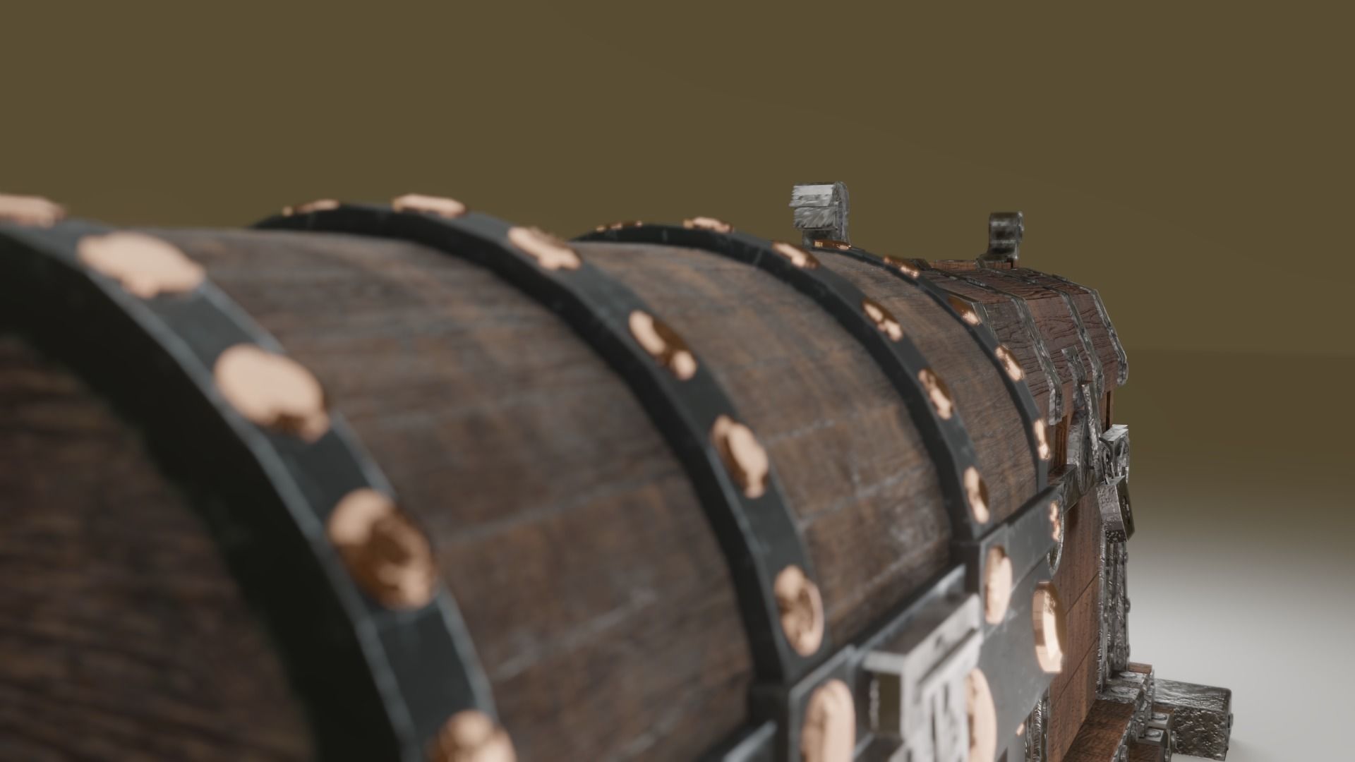 Treasure chest Game ready assest Low-poly 3D model_12