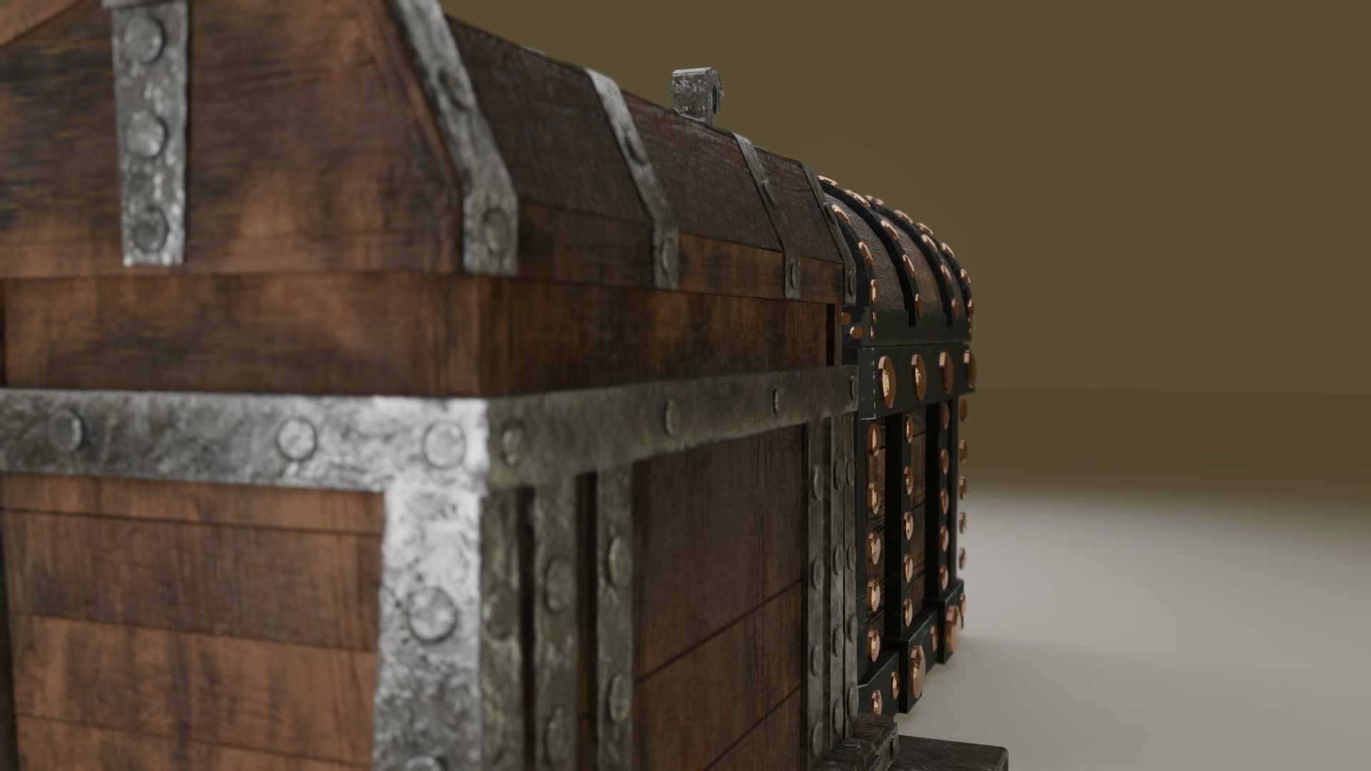 Treasure chest Game ready assest Low-poly 3D model_15