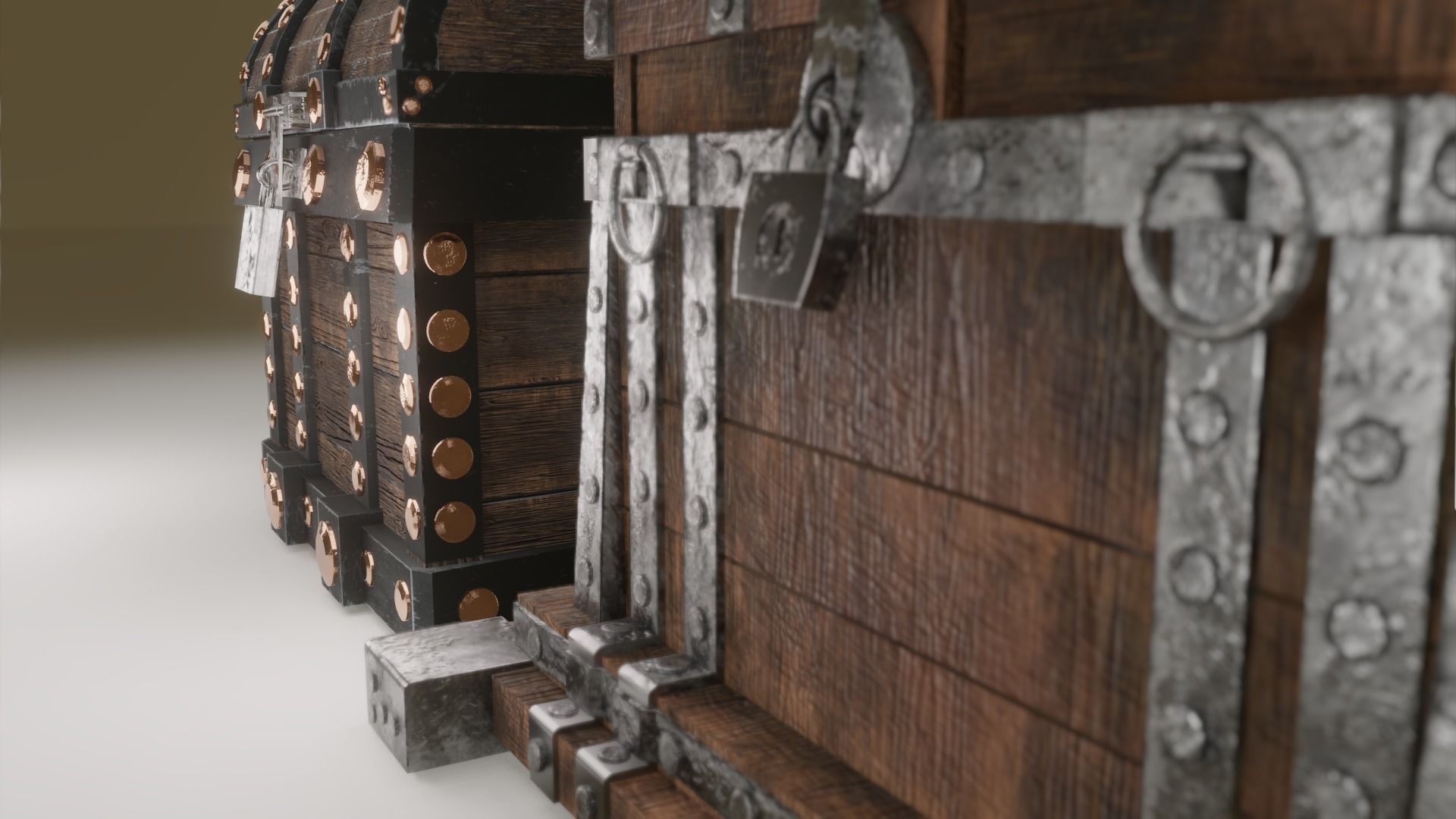 Treasure chest Game ready assest Low-poly 3D model_22