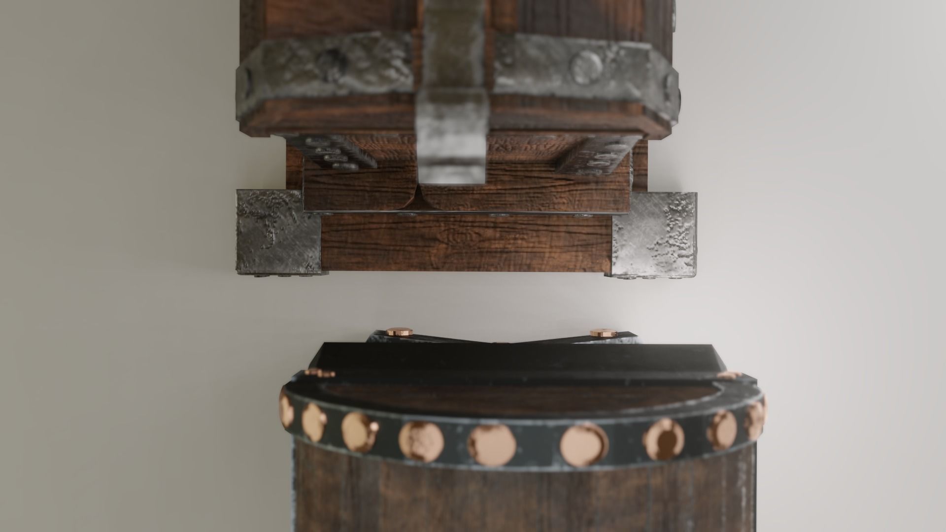 Treasure chest Game ready assest Low-poly 3D model_26