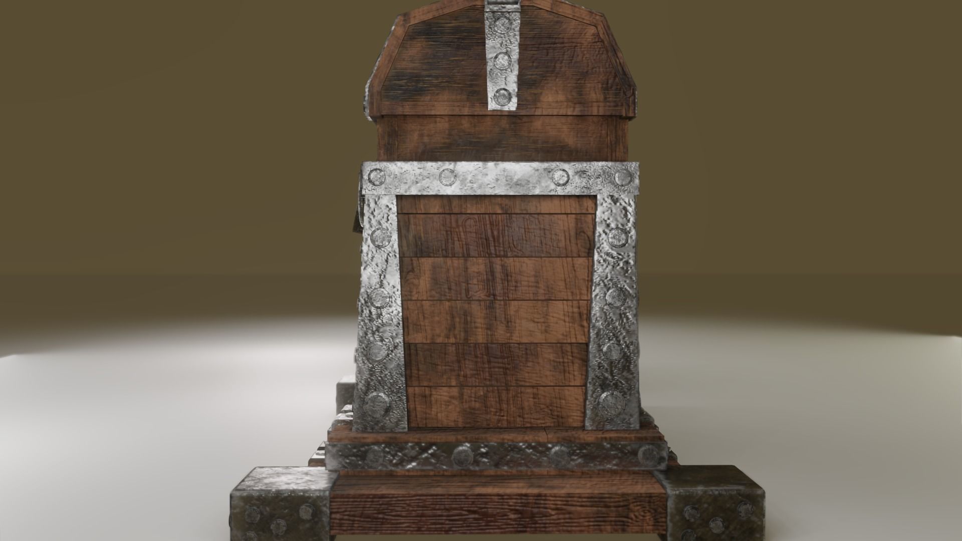 Treasure chest Game ready assest Low-poly 3D model_25