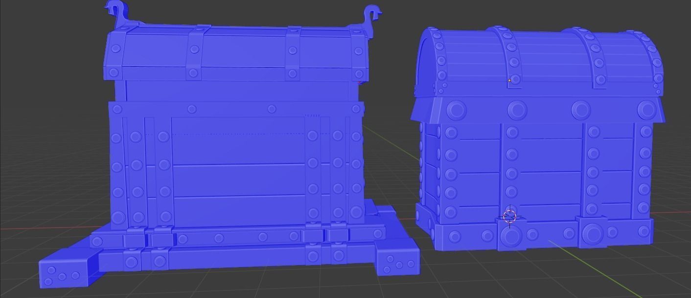 Treasure chest Game ready assest Low-poly 3D model_32