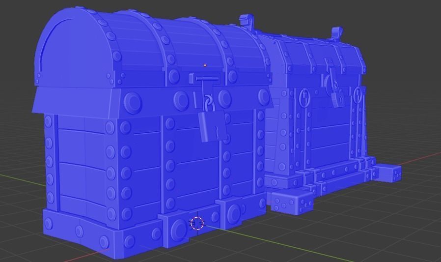 Treasure chest Game ready assest Low-poly 3D model_28