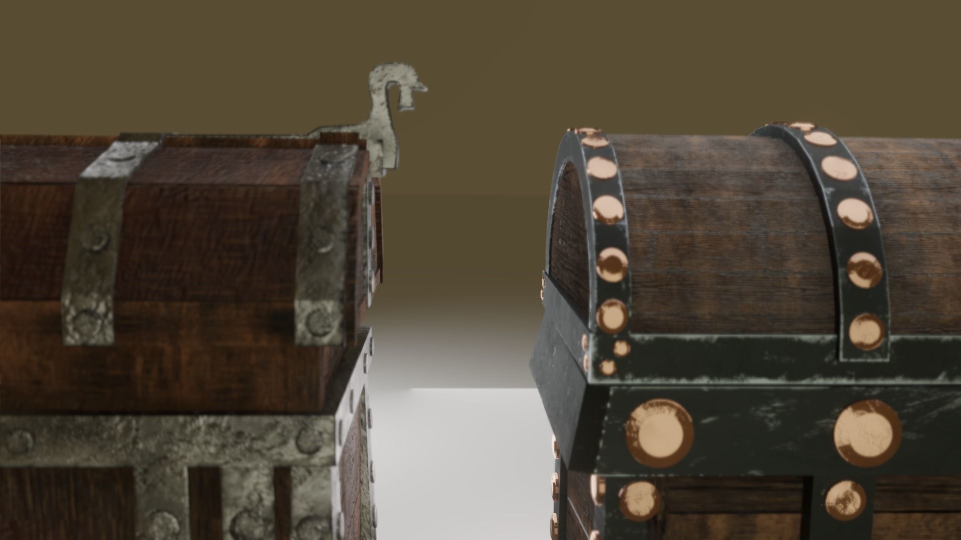 Treasure chest Game ready assest Low-poly 3D model_27