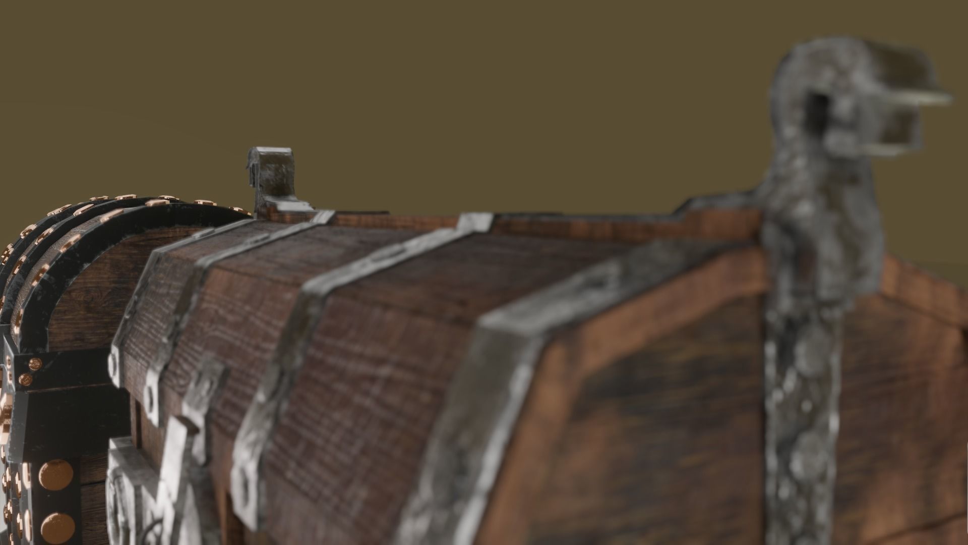 Treasure chest Game ready assest Low-poly 3D model_17