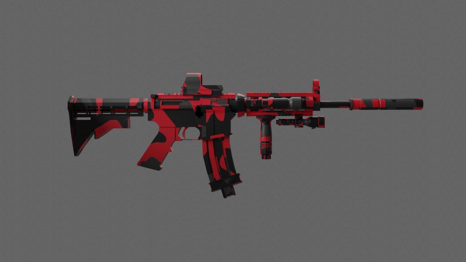 M4 Camo 3D model_4