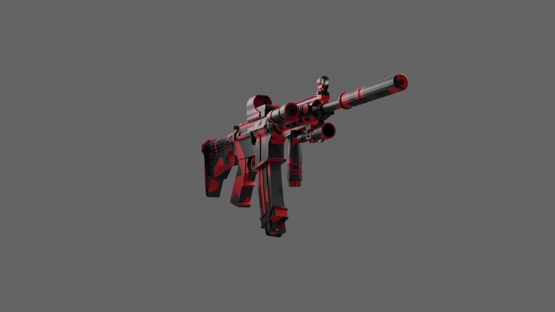 M4 Camo 3D model_3