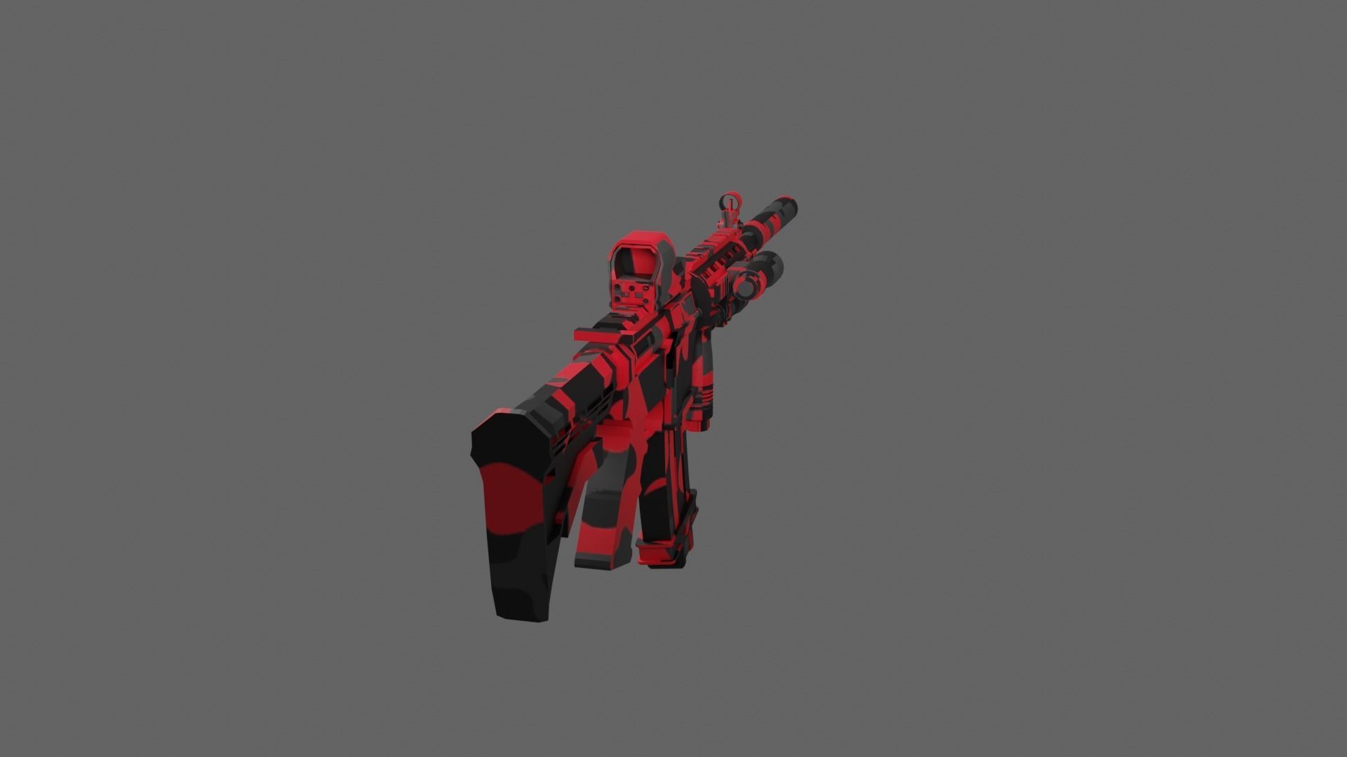 M4 Camo 3D model_5