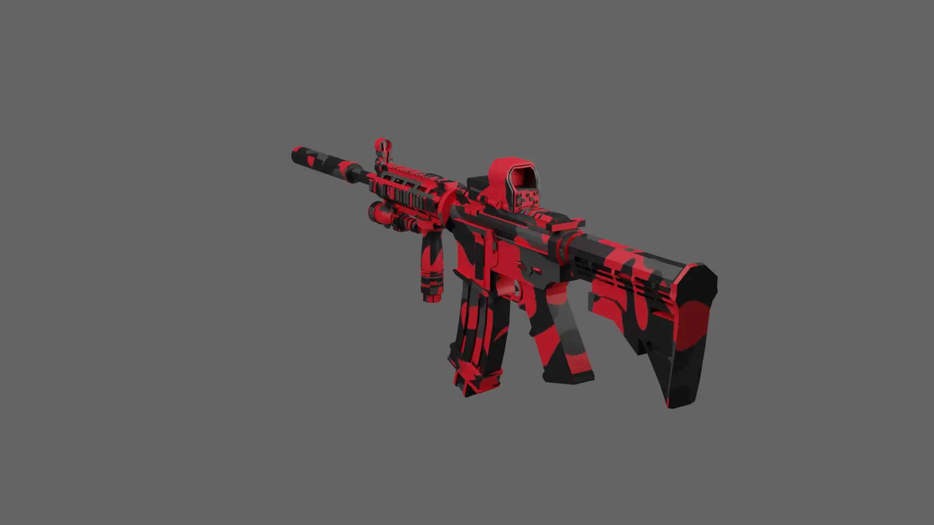 M4 Camo 3D model_0