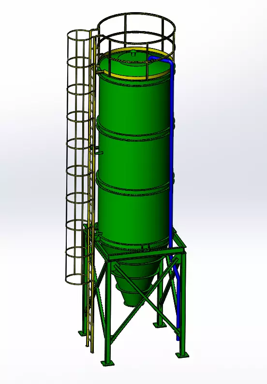 Silo-D2000mm silo 3D model_0