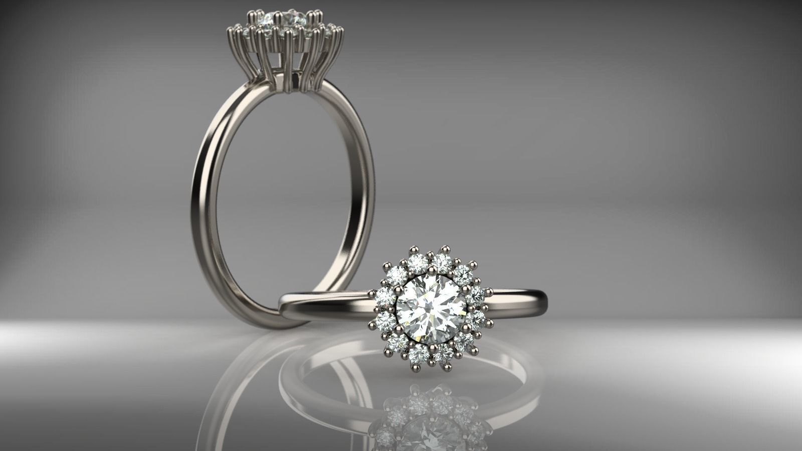 Engagement diamond ring  ready for print 3D print model_15