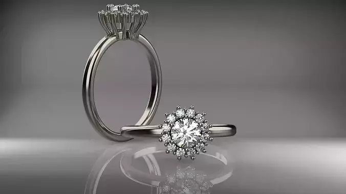 Engagement diamond ring  ready for print