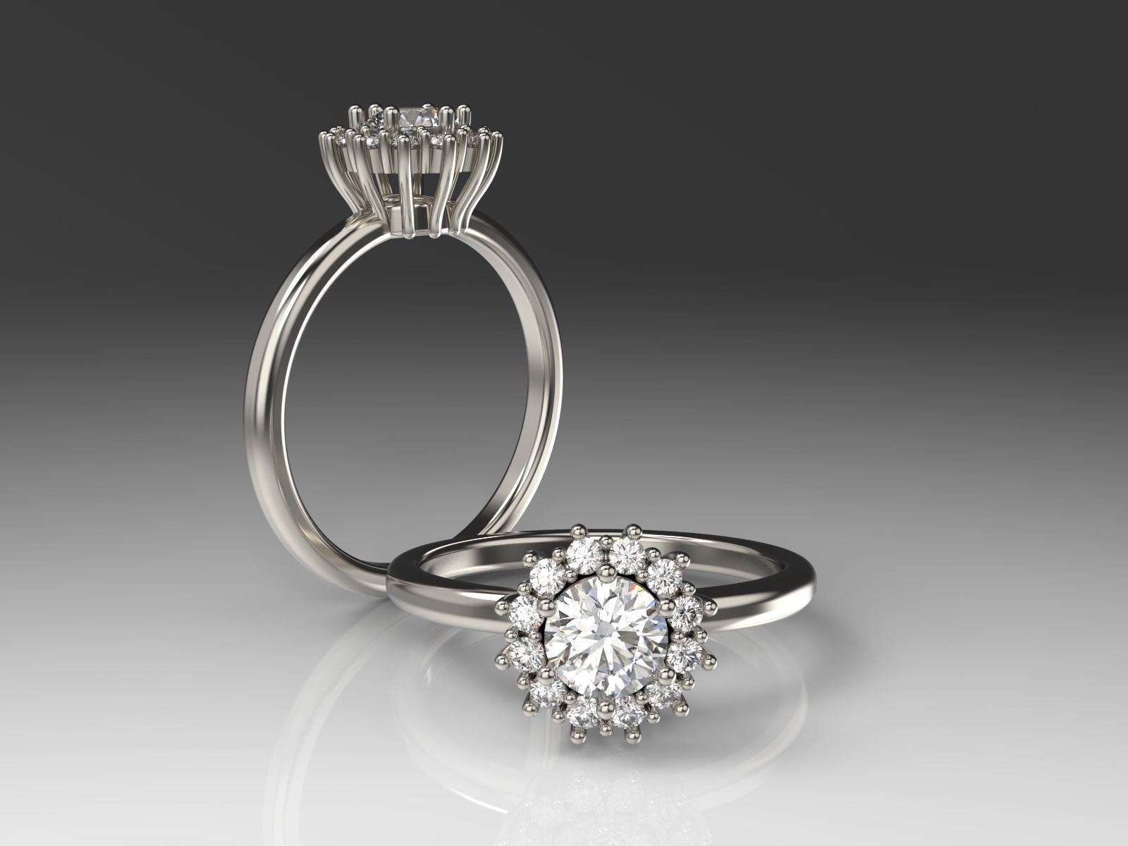 Engagement diamond ring  ready for print 3D print model_19