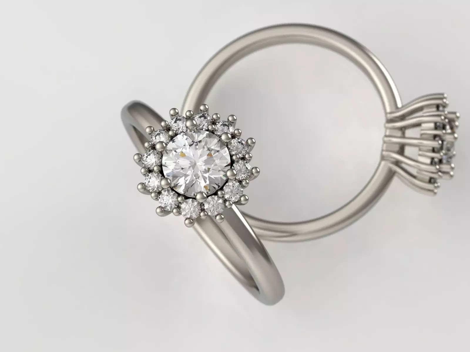 Engagement diamond ring  ready for print 3D print model_0