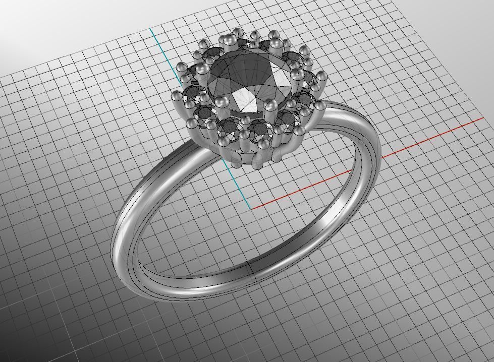 Engagement diamond ring  ready for print 3D print model_18