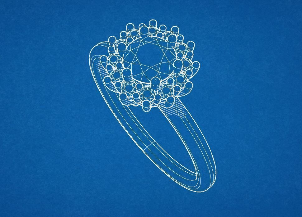 Engagement diamond ring  ready for print 3D print model_8