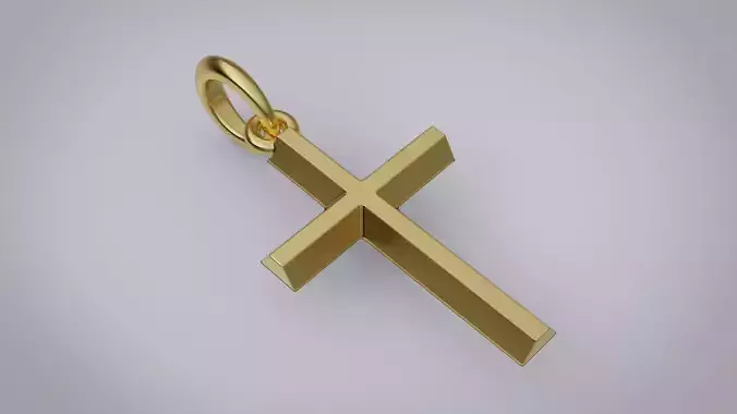 Cross gold pendant