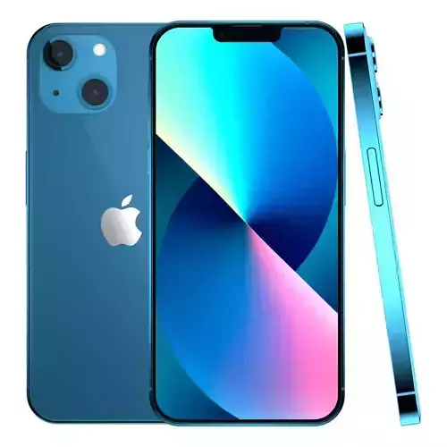 Apple iPhone 13 Blue  Low-poly 3D model