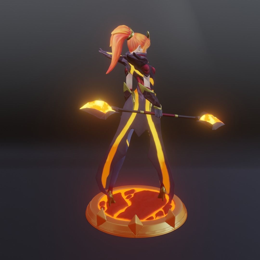 Elementalist Lux Magma League of Legends 3D print model_2