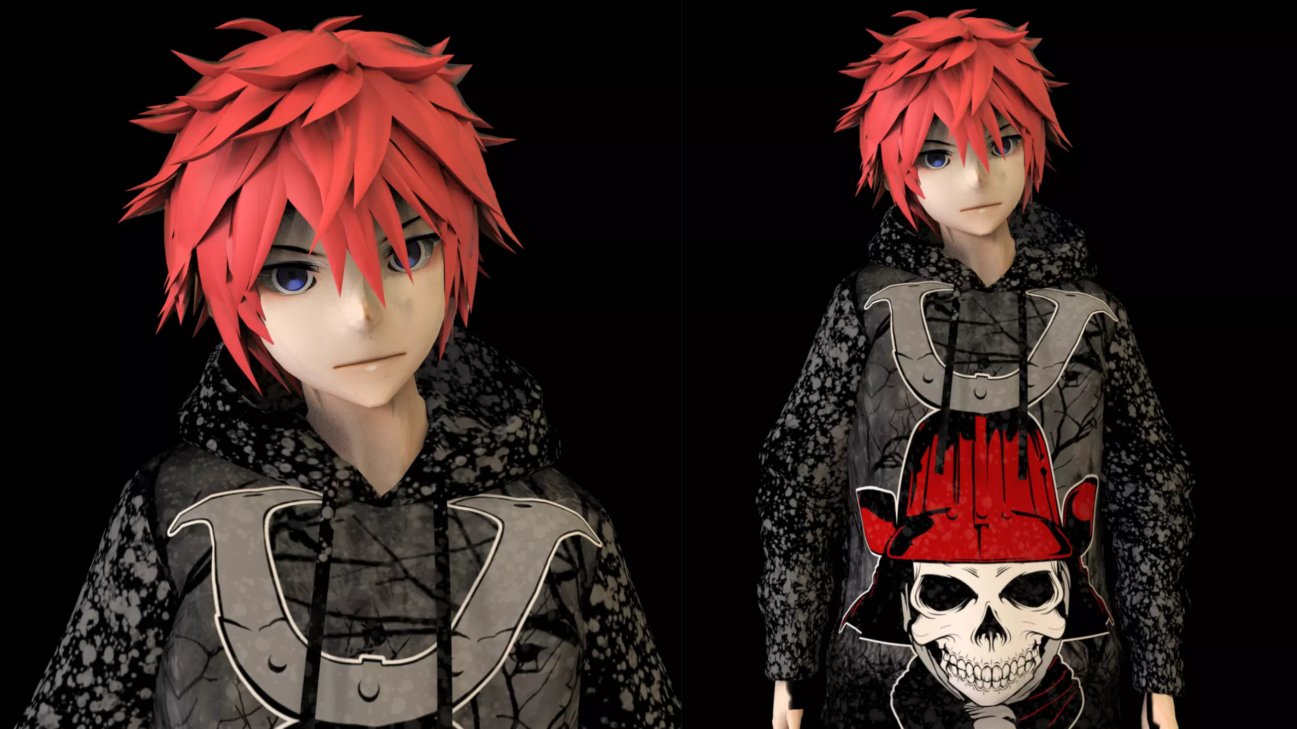 Anime Boy Low Poly Character 5 Low-poly 3D model_0