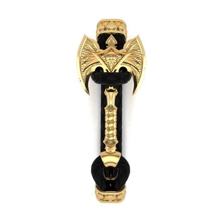 MEN LEATHER BRACELET 3D print model_1