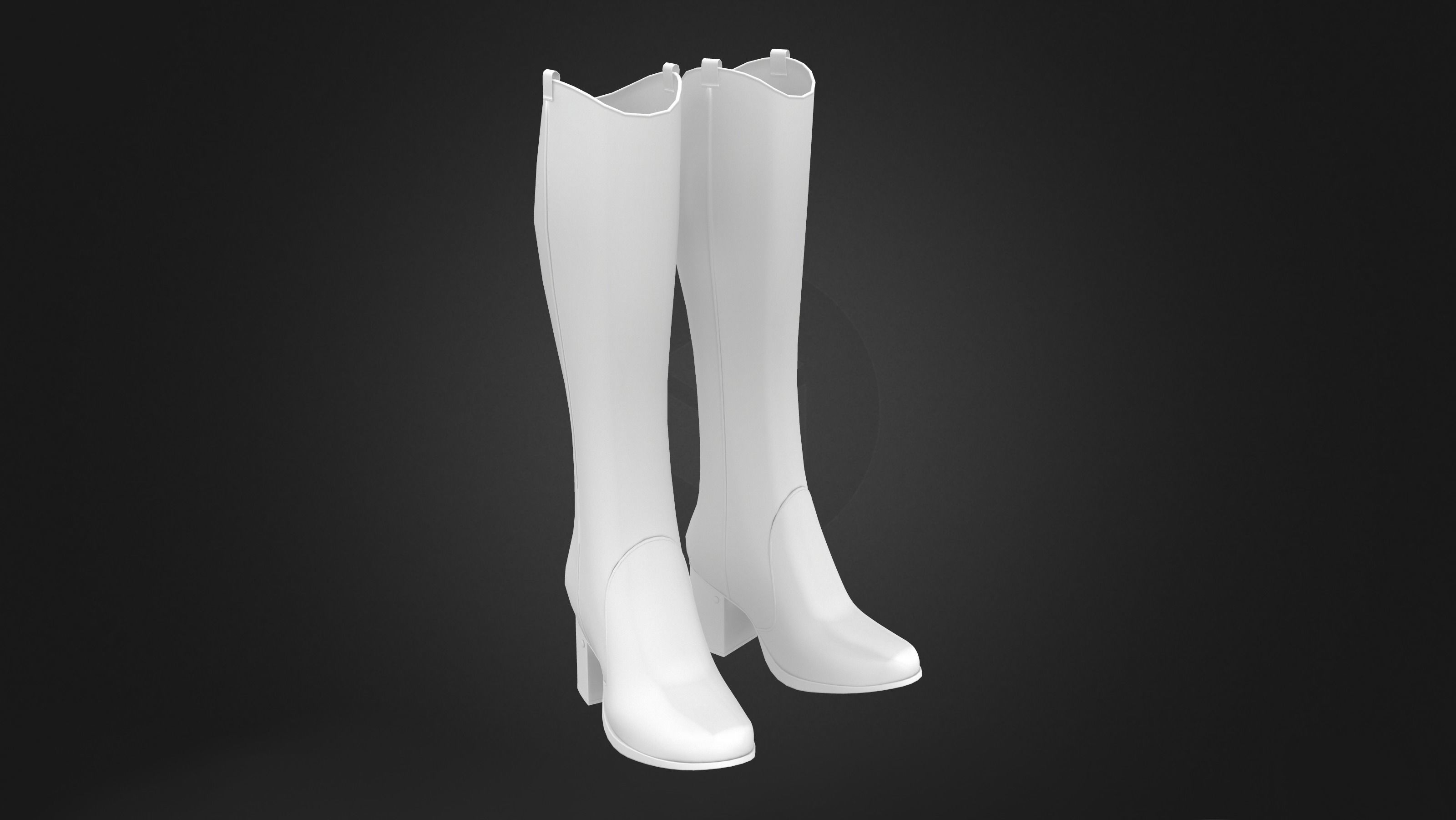 Manga Boots Low-poly 3D model_4