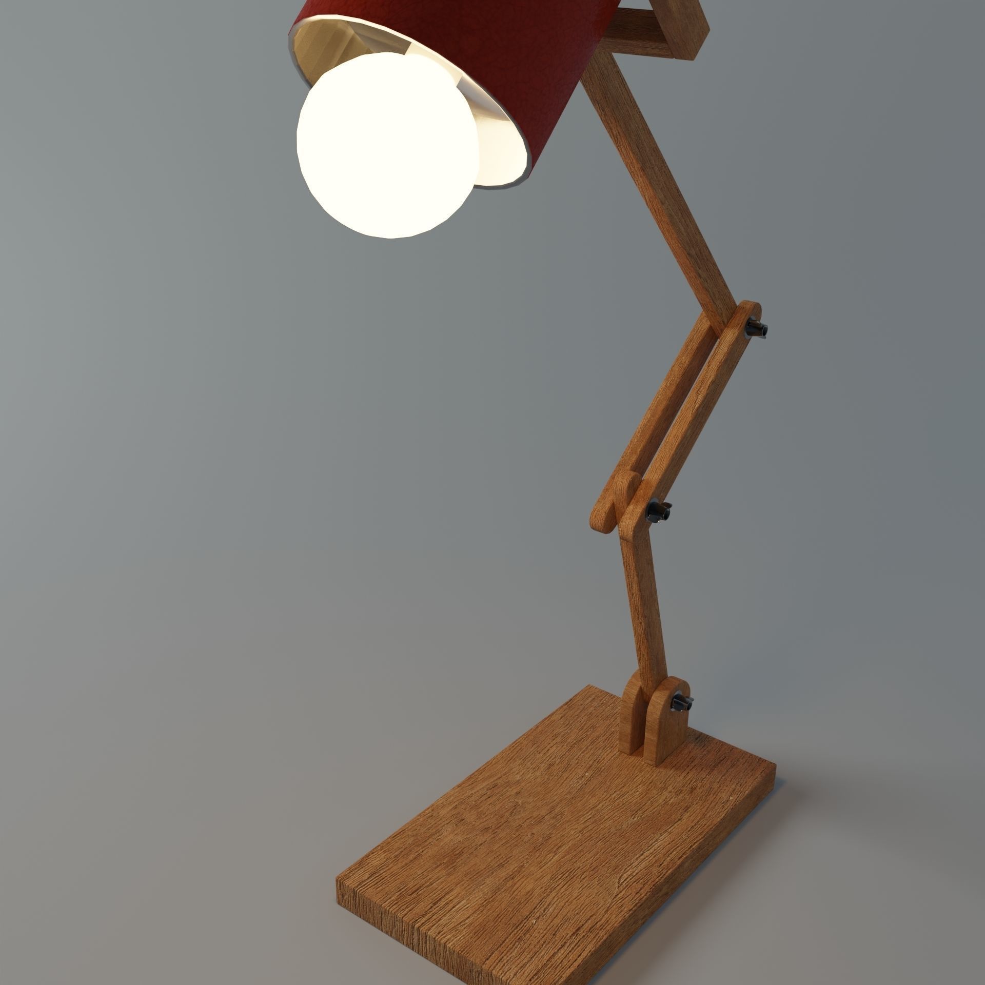 Articulated lamp Low-poly 3D model_3