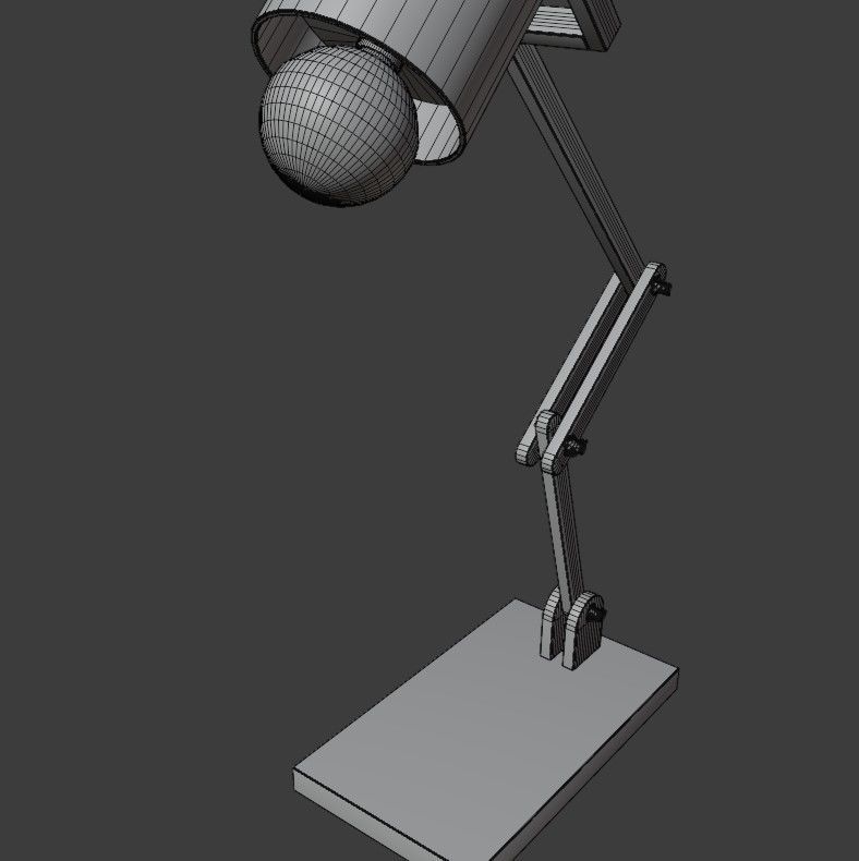 Articulated lamp Low-poly 3D model_13