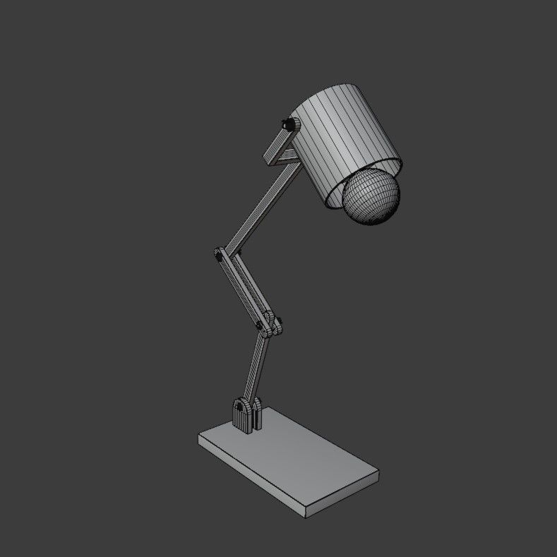 Articulated lamp Low-poly 3D model_10