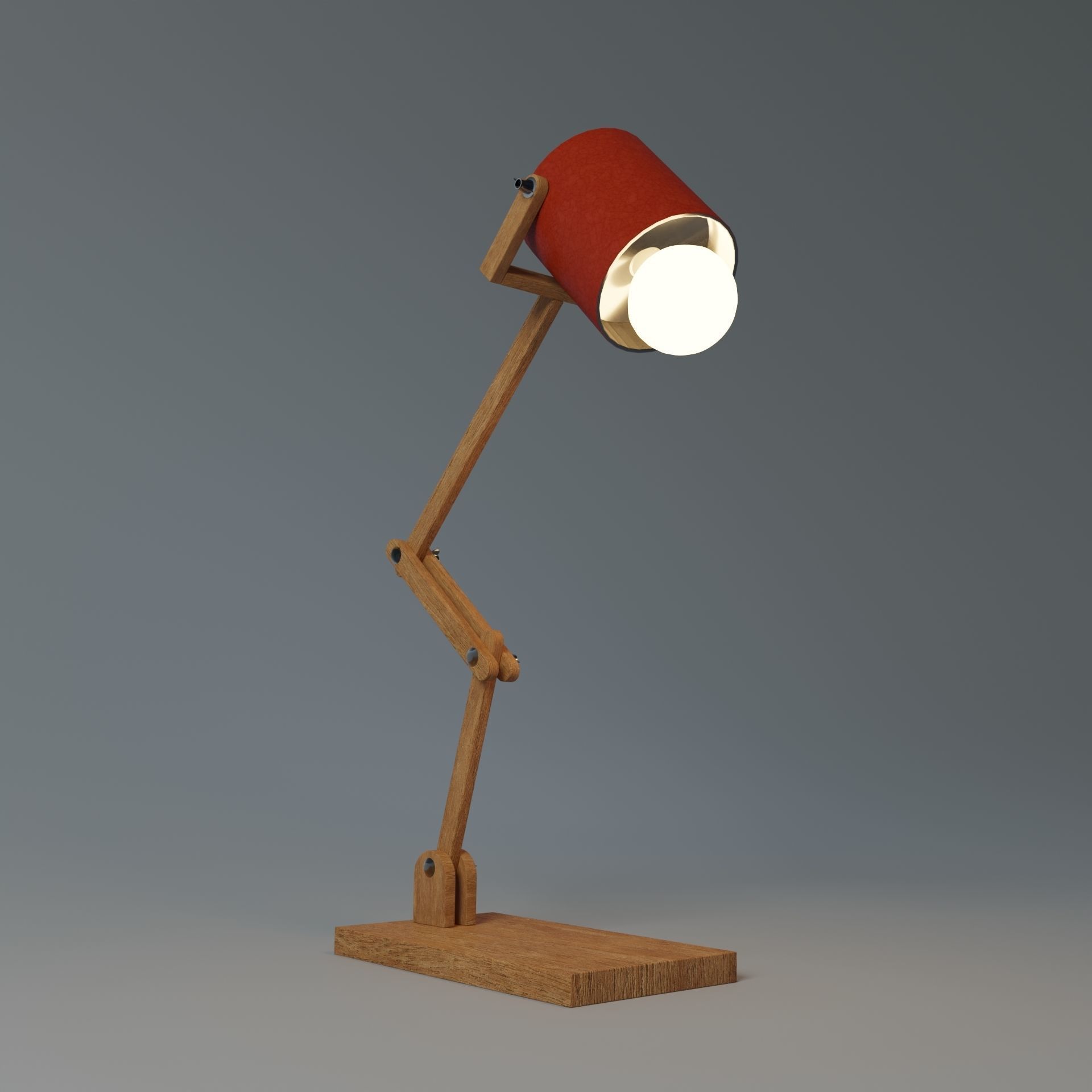 Articulated lamp Low-poly 3D model_8