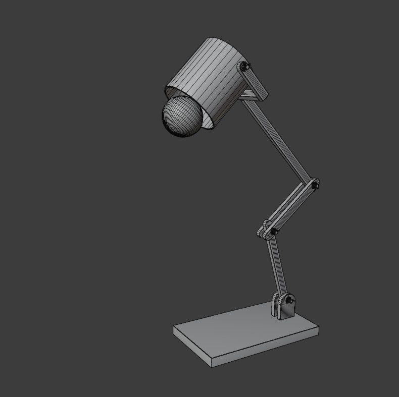 Articulated lamp Low-poly 3D model_14