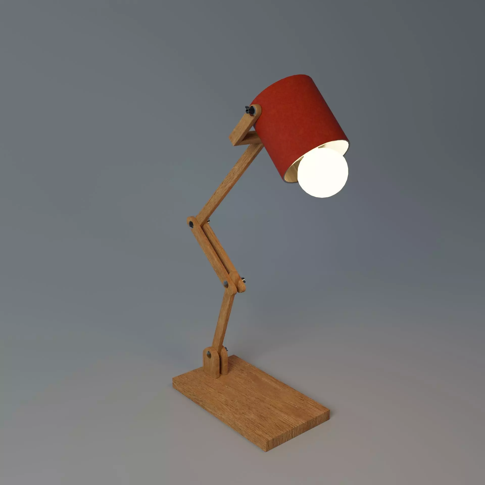 Articulated lamp Low-poly 3D model_0