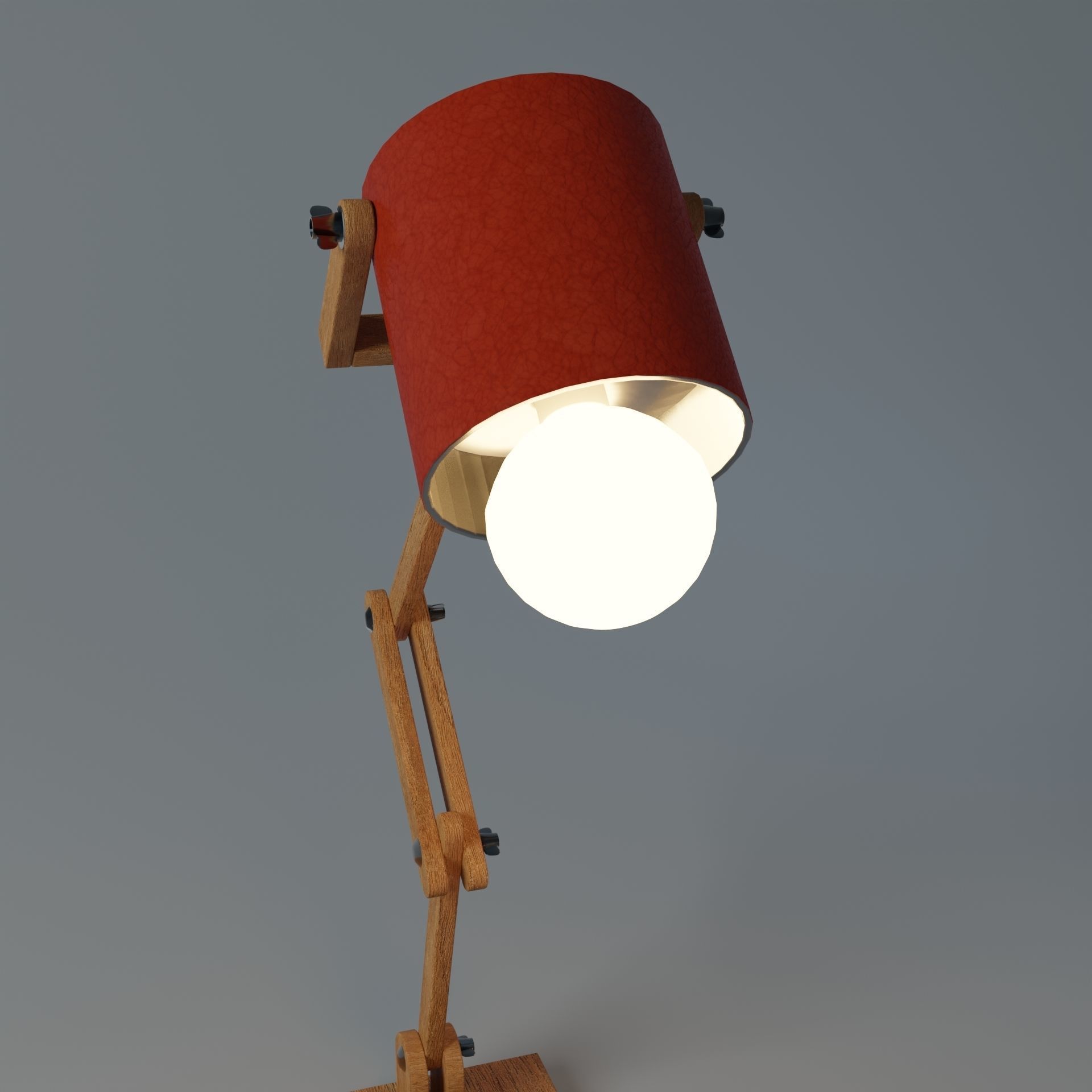 Articulated lamp Low-poly 3D model_2