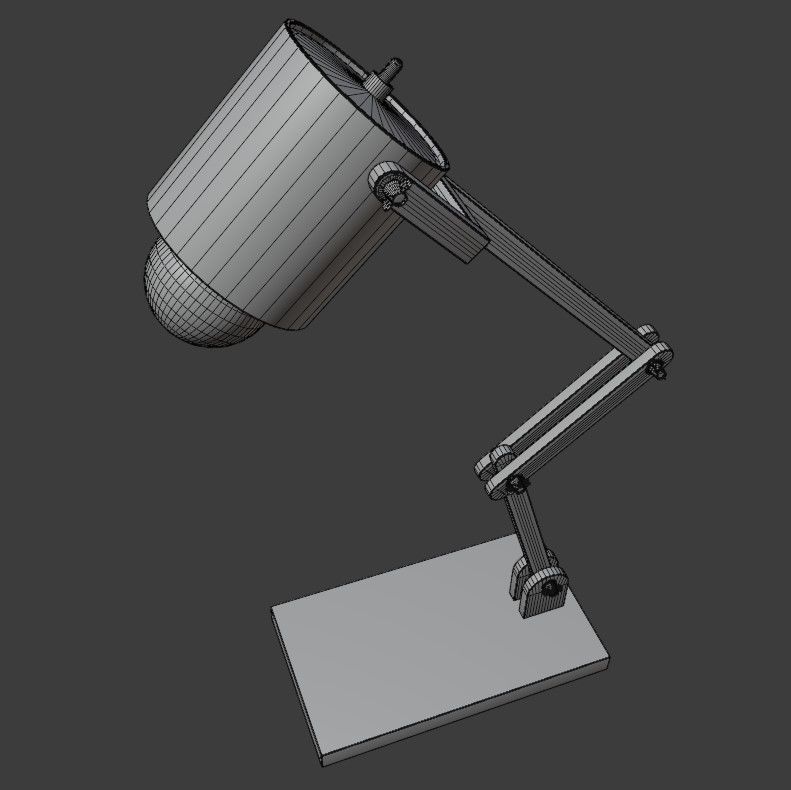 Articulated lamp Low-poly 3D model_16