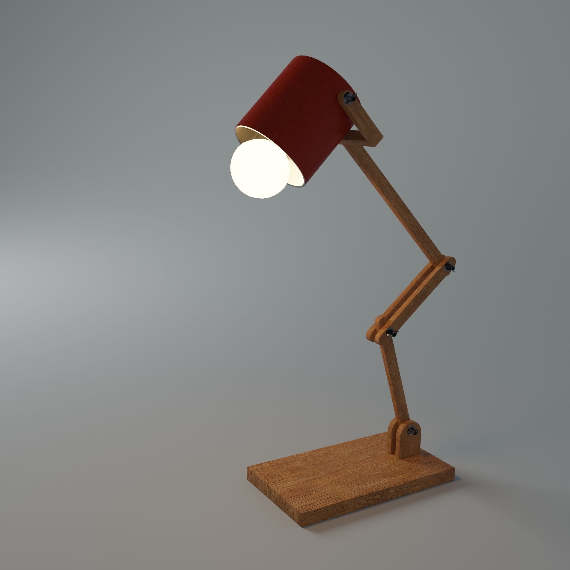 Articulated lamp Low-poly 3D model_4