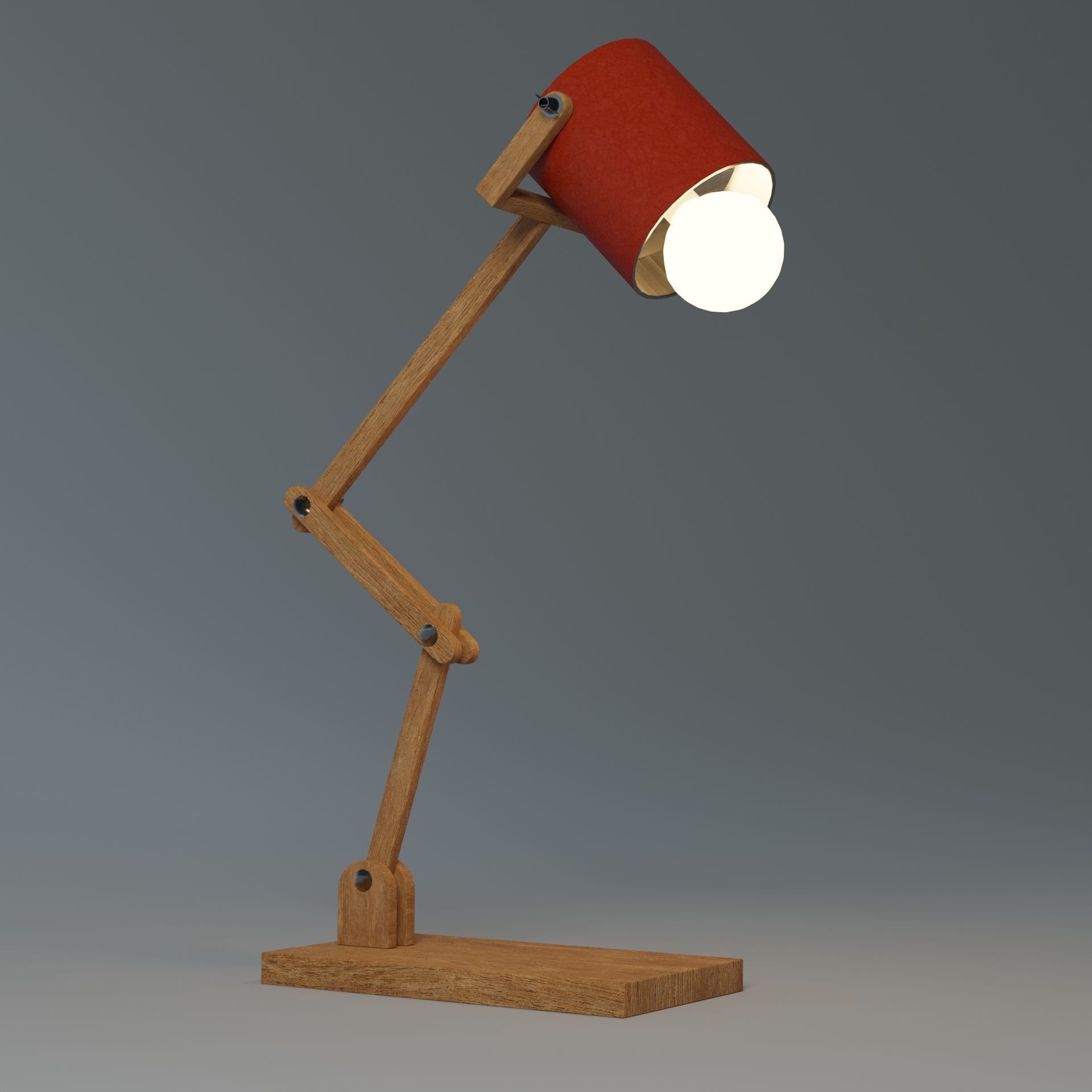 Articulated lamp Low-poly 3D model_1