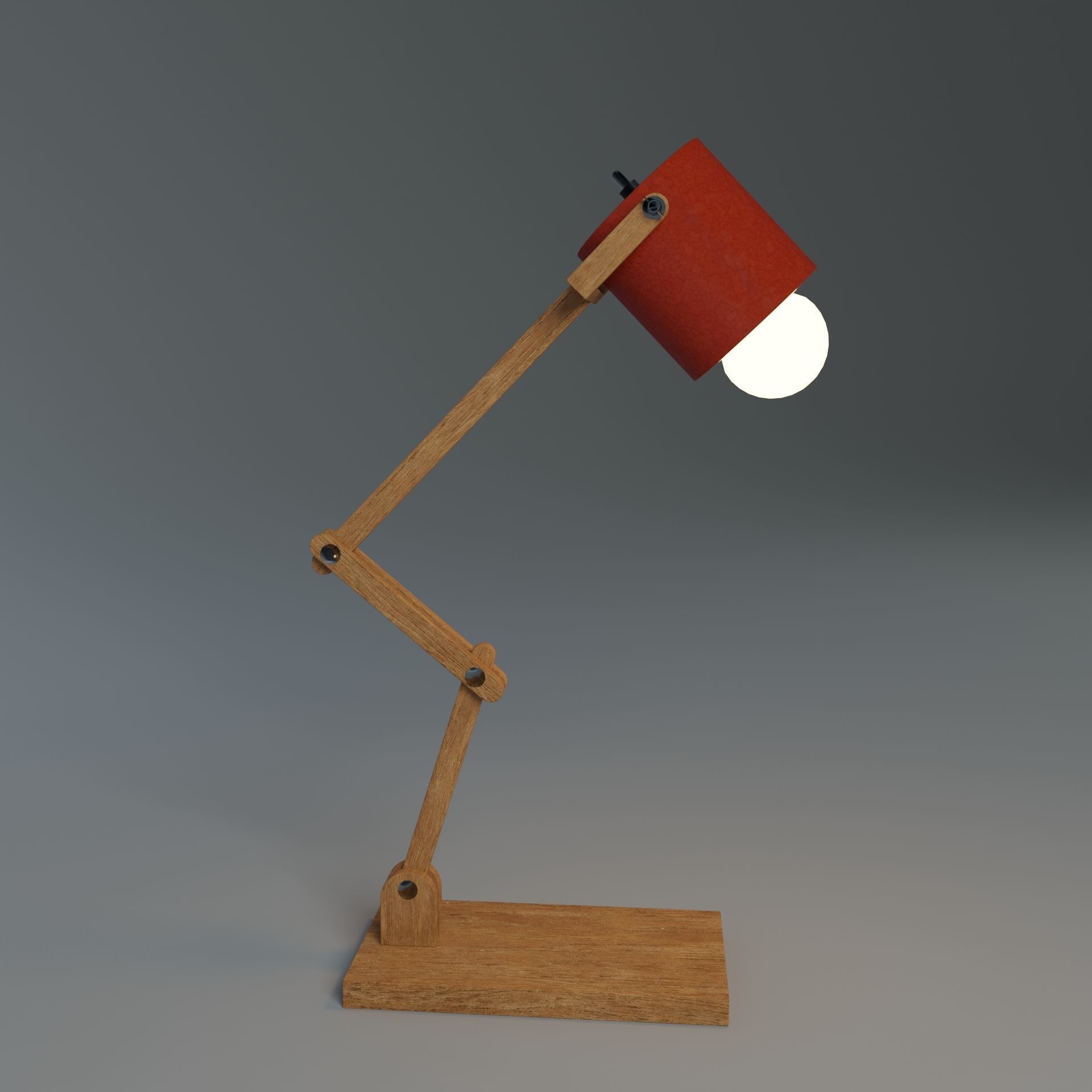 Articulated lamp Low-poly 3D model_5