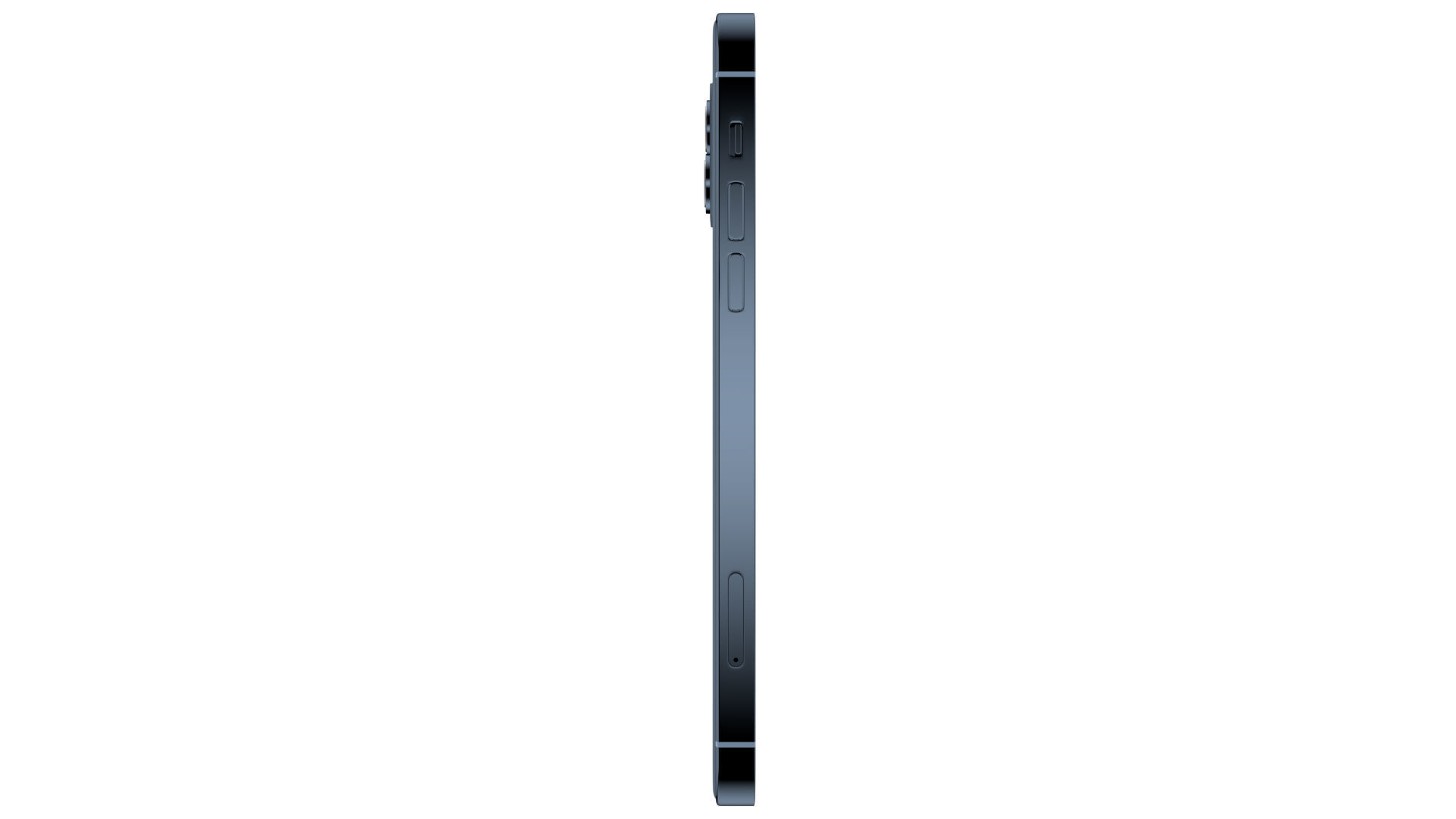 Apple iPhone 13 Midnight Low-poly 3D model_4