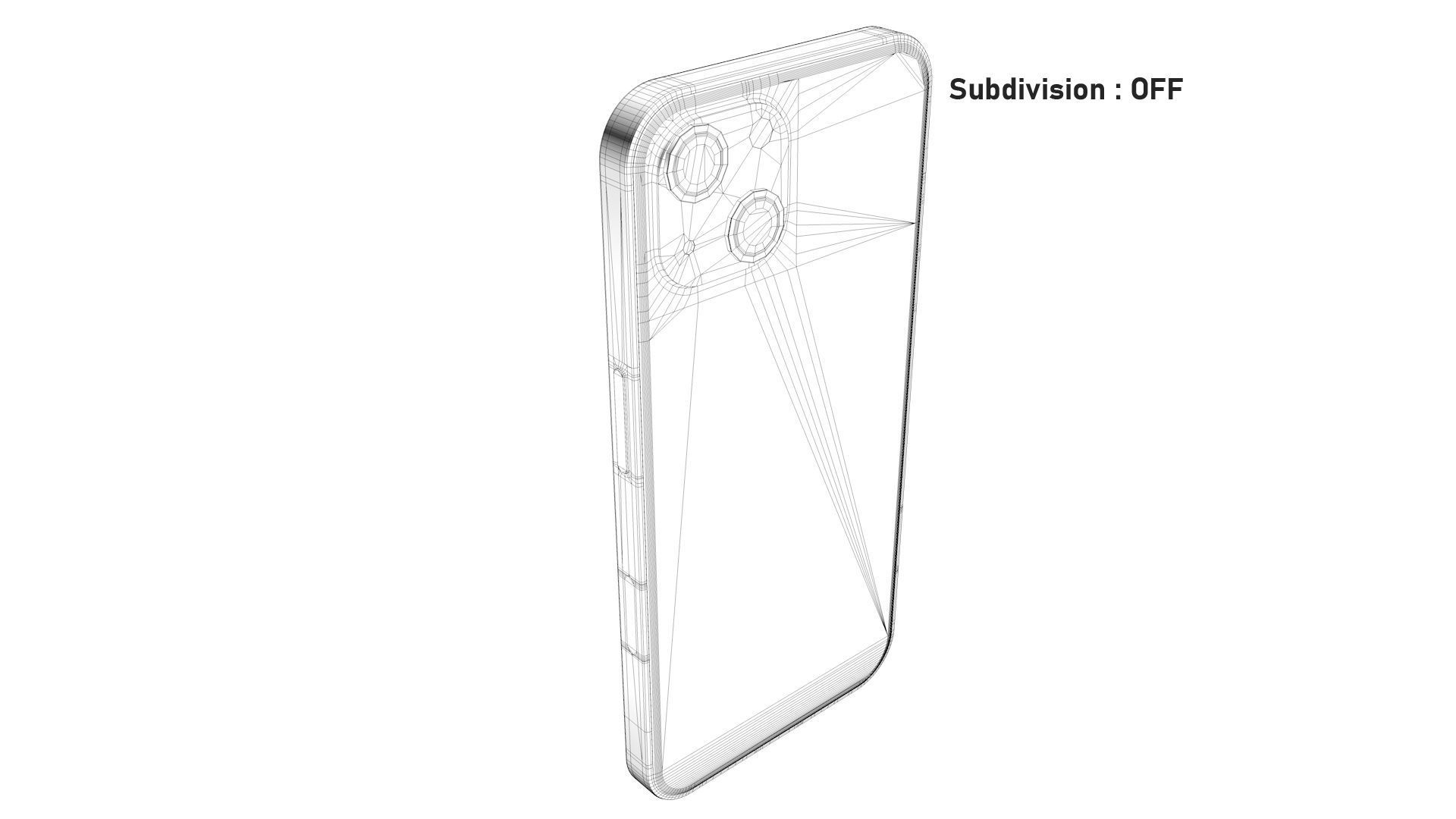Apple iPhone 13 Midnight Low-poly 3D model_19