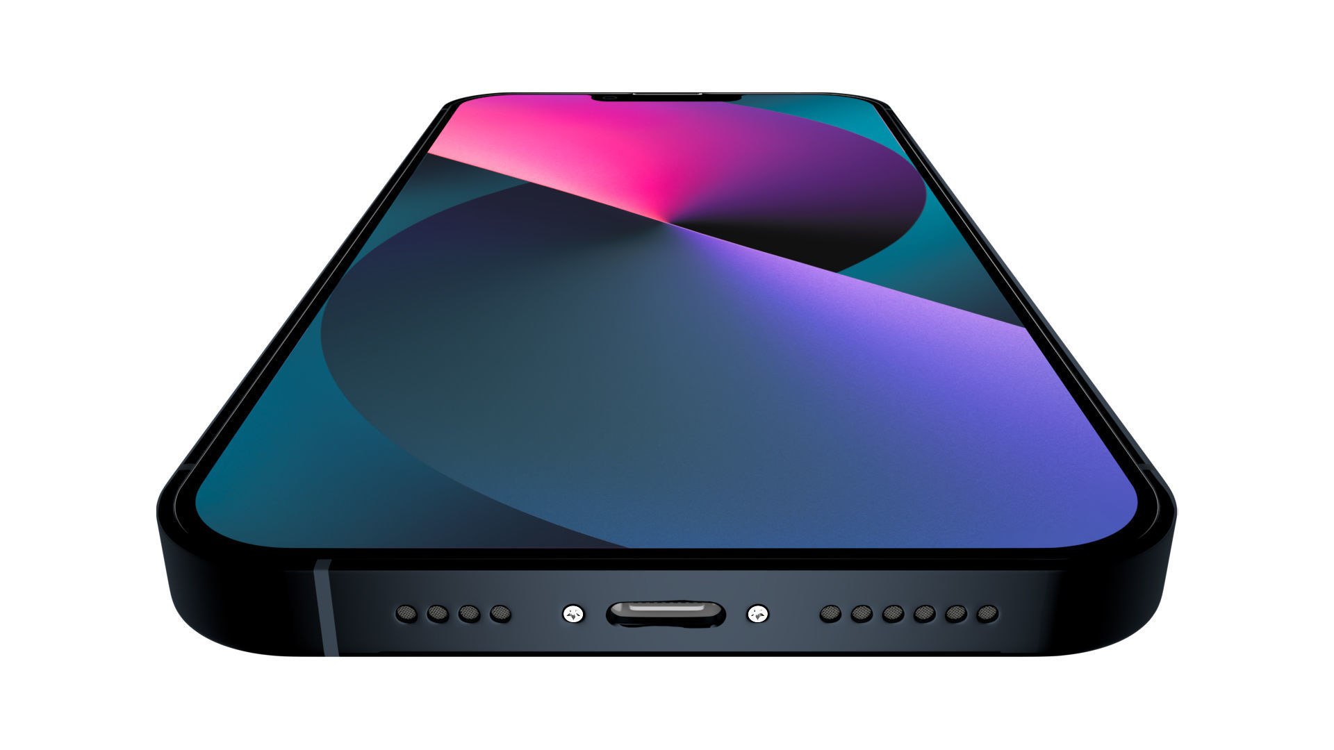 Apple iPhone 13 Midnight Low-poly 3D model_7