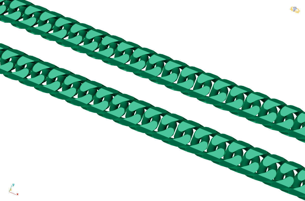 gold necklace 3D print model_1