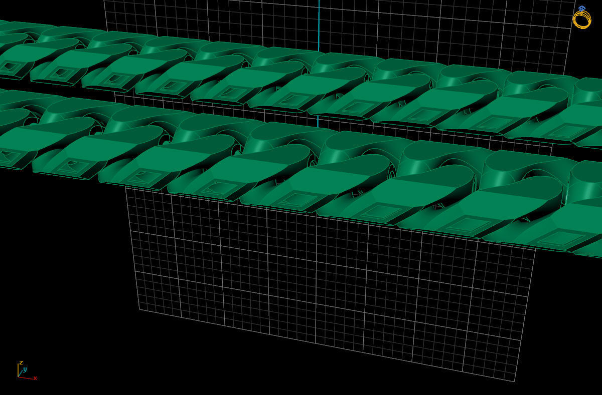 gold necklace 3D print model_2