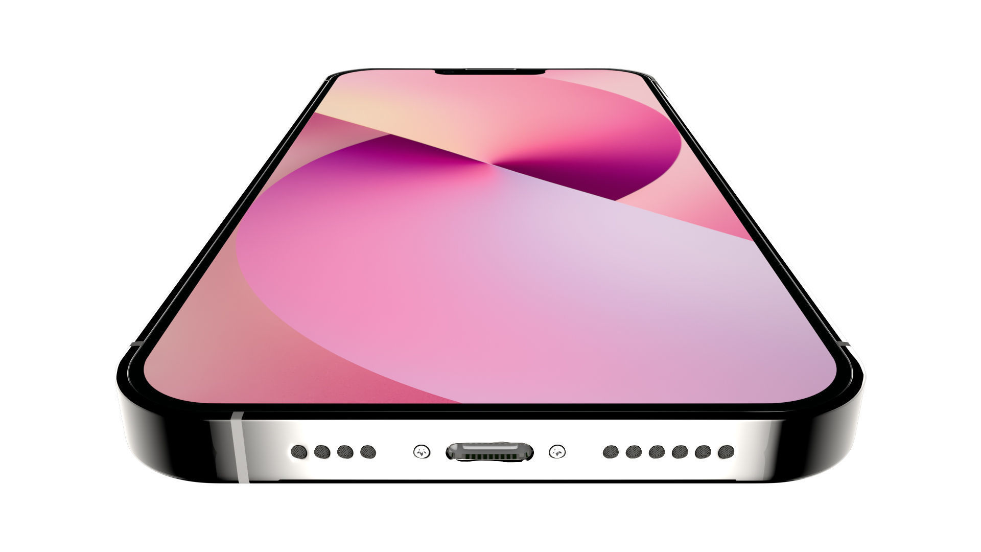 Apple iPhone 13 Pink Low-poly 3D model_7