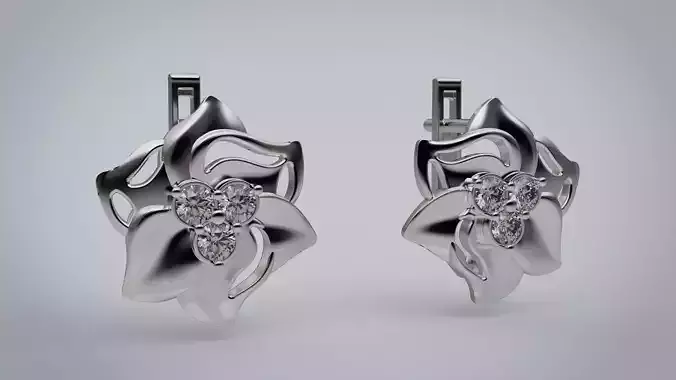 Flower earrings