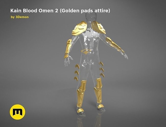 KAIN BLOOD OMEN 2 - GOLDEN PADS ATTIRE 3D print model