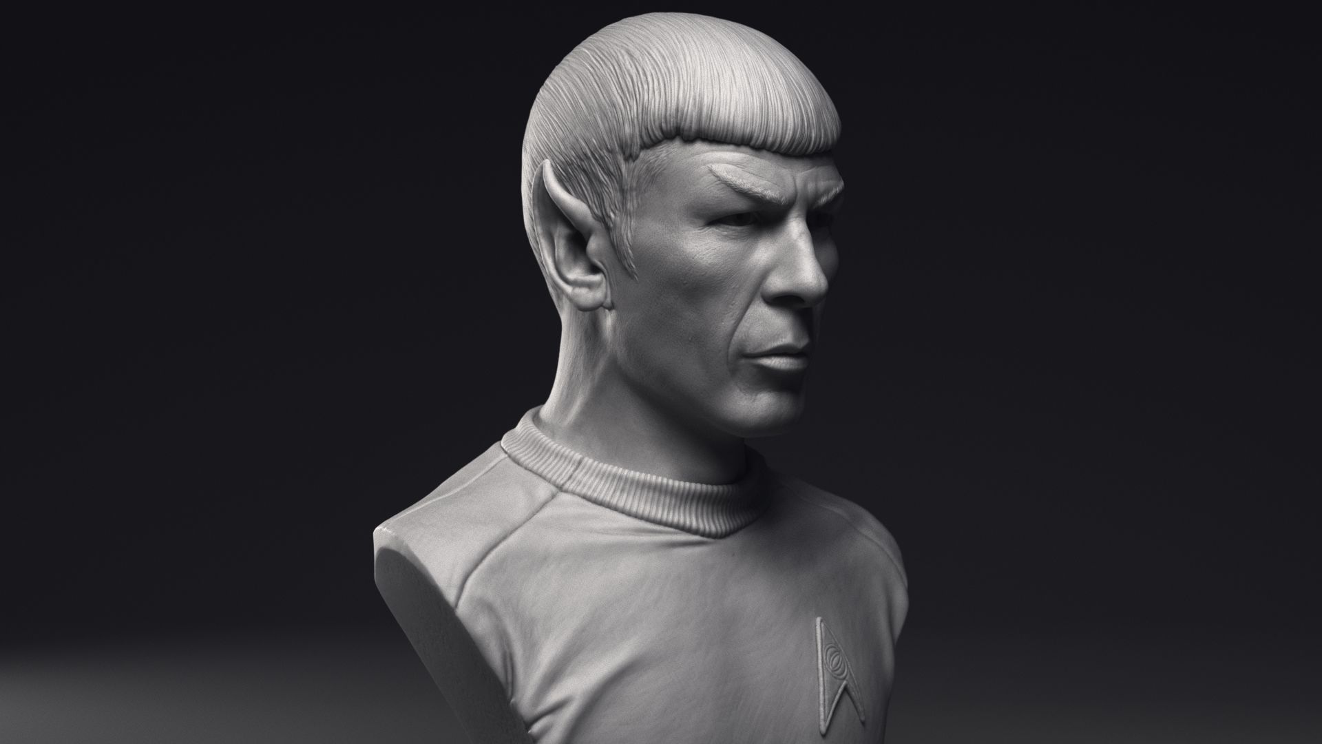 Leonard Nimoy as Mr Spock Bust Printable 3D Model 3D print model_34