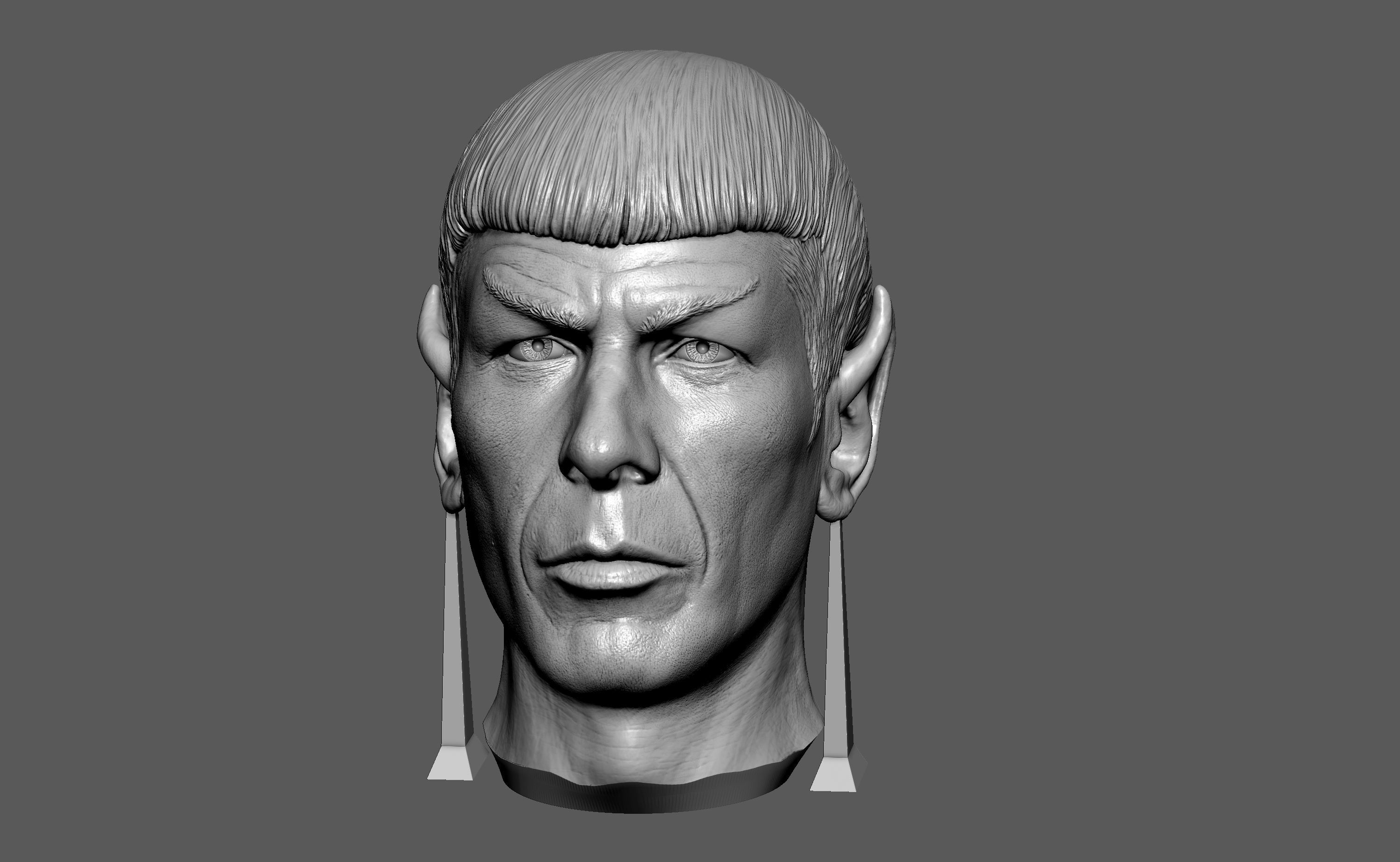 Leonard Nimoy as Mr Spock Bust Printable 3D Model 3D print model_19
